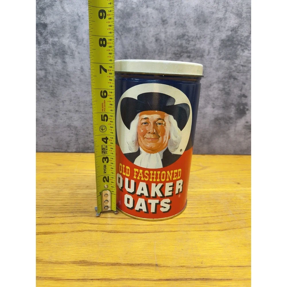 Vintage 1982 Old Fashioned Quaker Oats‎ Tin Can Collector's Limited Edition